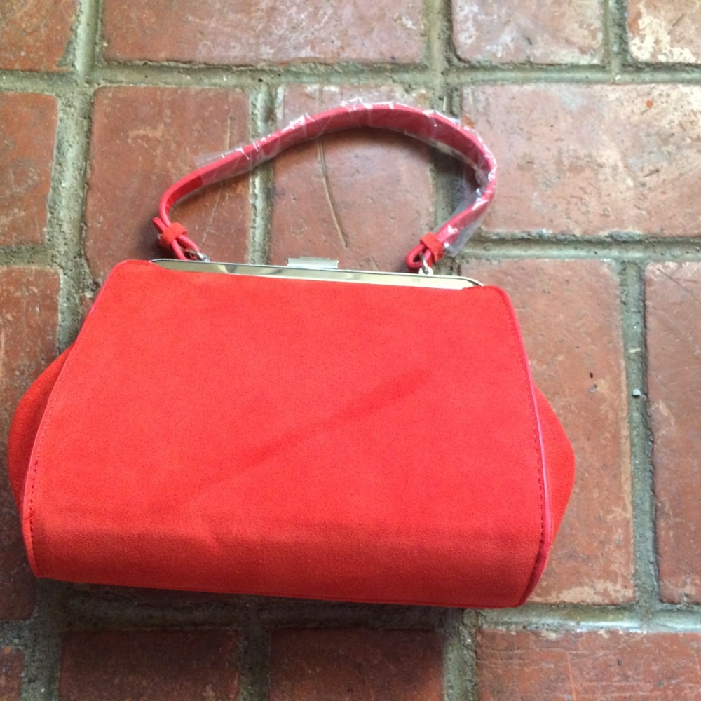 Zara Red Suede Leather Purse - Picture 2 of 5